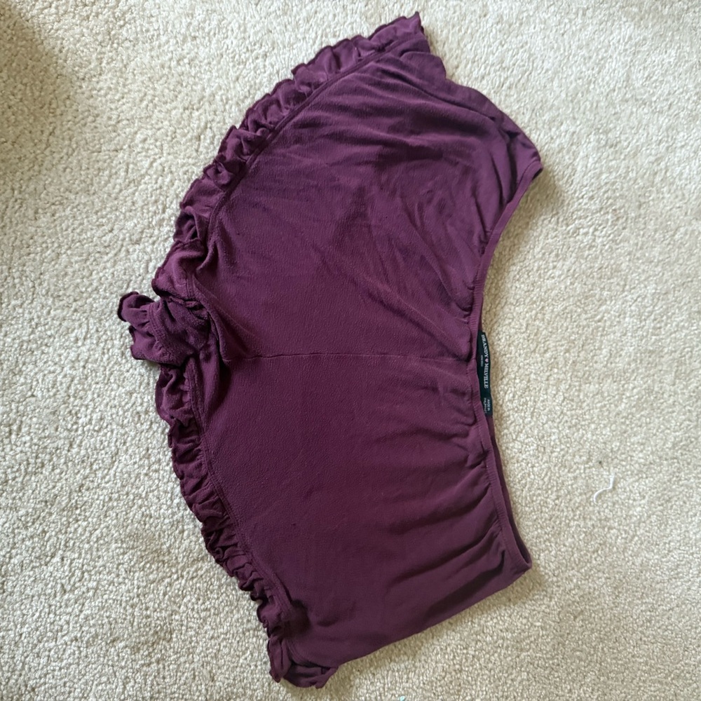 Brandy Melville Purple Ruffle Shorts